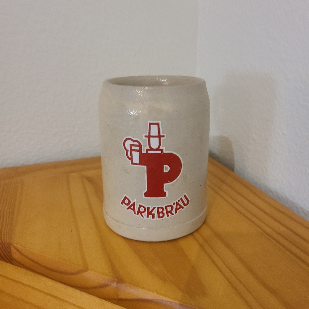 Vintage Parkbrau Stoneware Beer Stein Mug German 0.5L